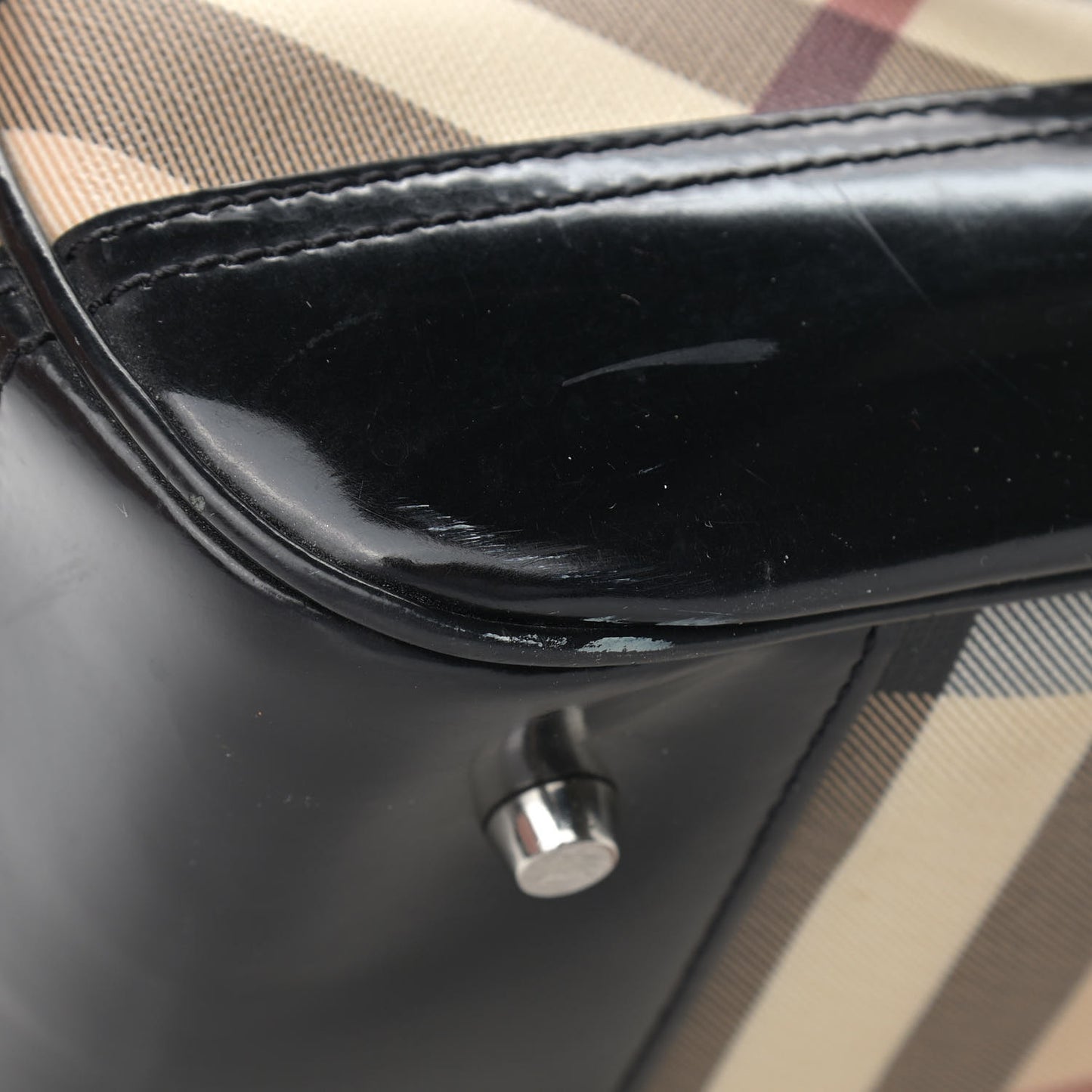 Supernova Check Patent Bowling Bag Black