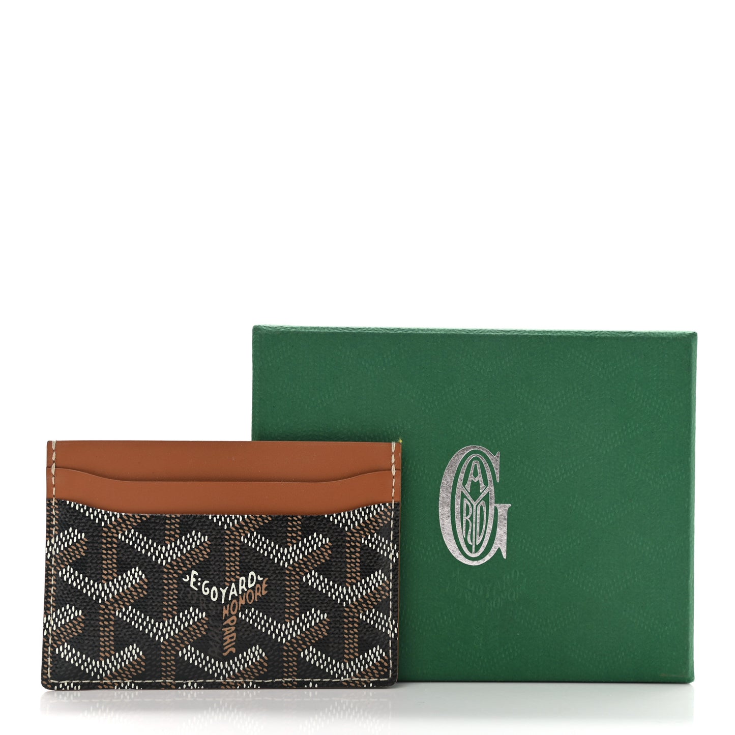 Goyardine Saint Sulpice Card Holder Black Gold