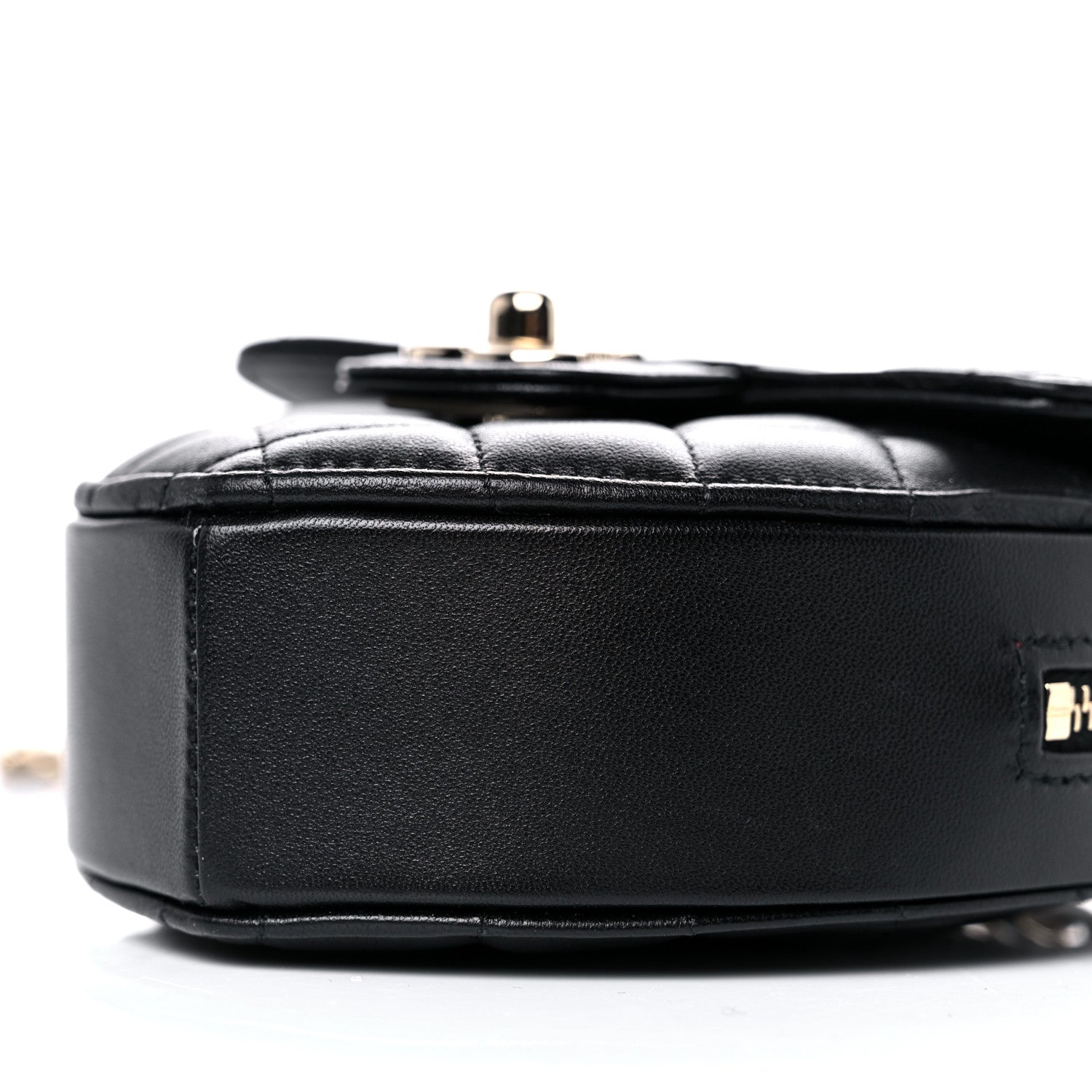 Chanel Lambskin Quilted CC In Love Heart Clutch With Chain Black 8 of 10