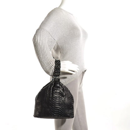 Chanel Python Mini Rock and Chain Hobo Black 2 of 7