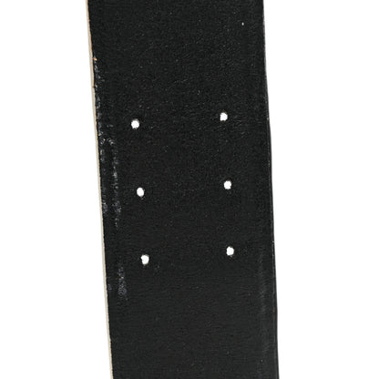 Chanel Calfskin Logo Belt 70 28 Black White 4 of 4