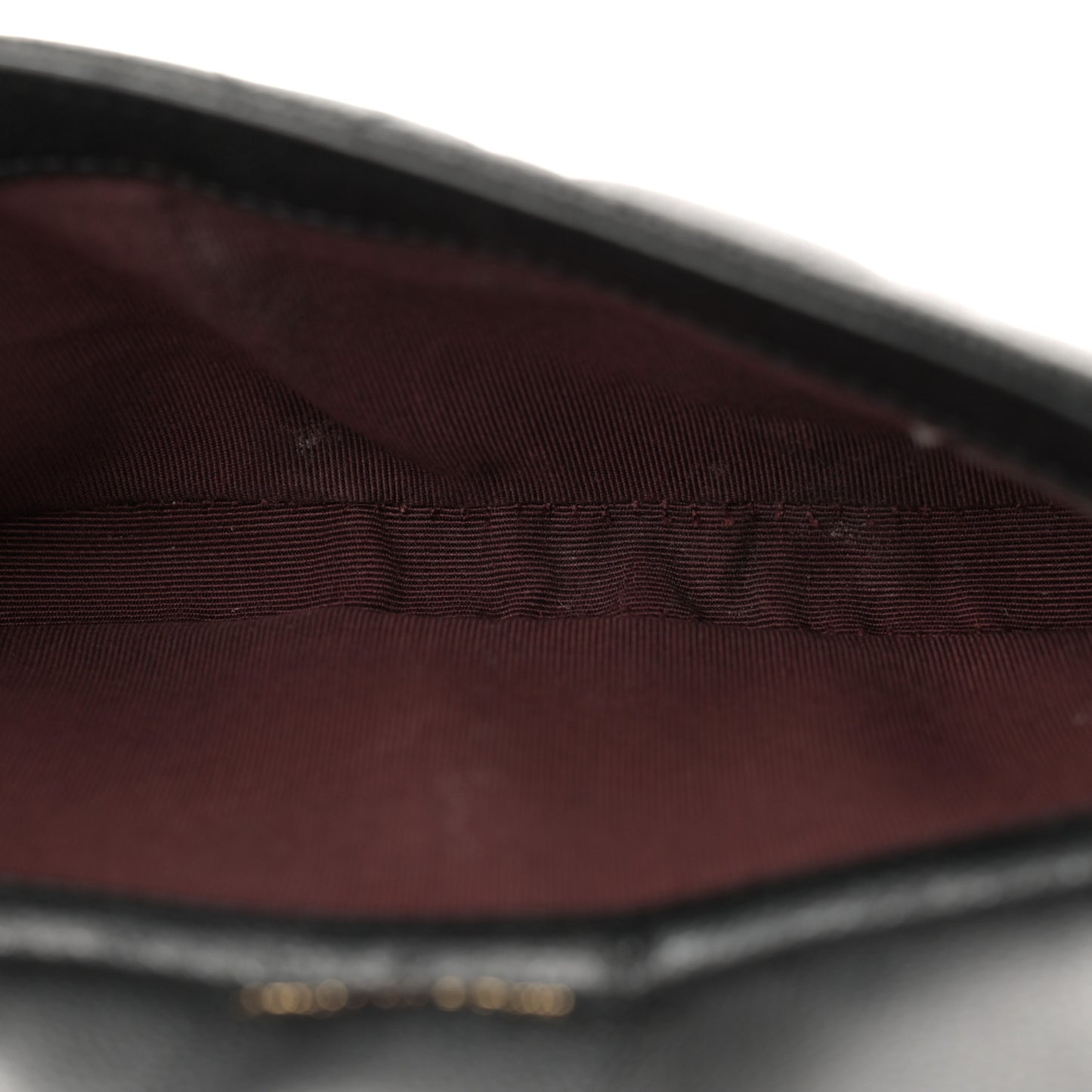 Caviar Quilted Flap Phone Holder With Chain Black