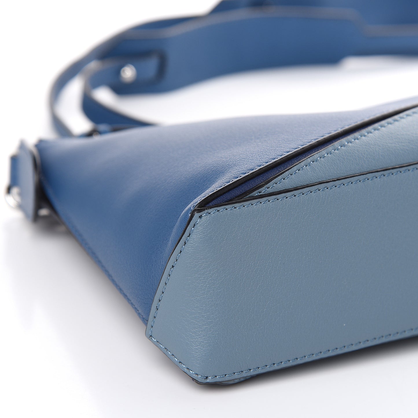Calfskin Mini Puzzle Bag Marine Stone Steel Blue