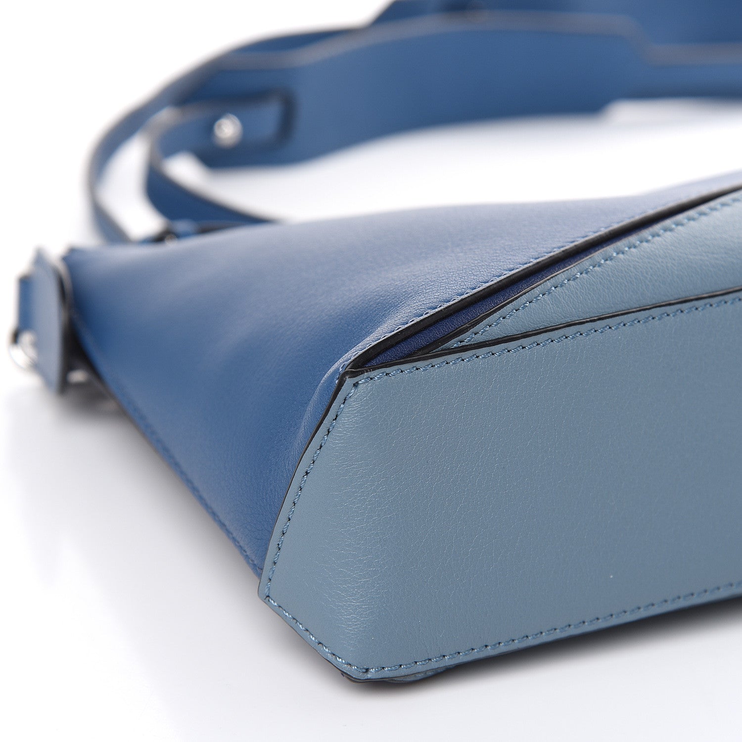 Loewe Calfskin Mini Puzzle Bag Marine Stone Steel Blue 7 of 9
