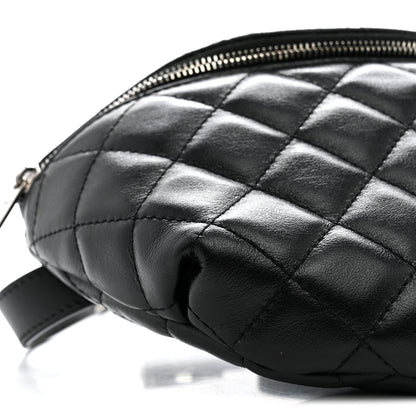 Chanel Calfskin Quilted Uniform Waist Belt Bag Black 9 of 13
