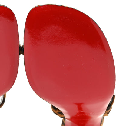 Christian Louboutin Veau Velours Taralita 85 Thong Sandals 39.5 Leo 7 of 13