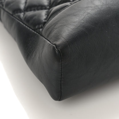 Chanel Shiny Crumpled Calfskin Quilted Mini 31 Shopping Bag Black 8 of 9