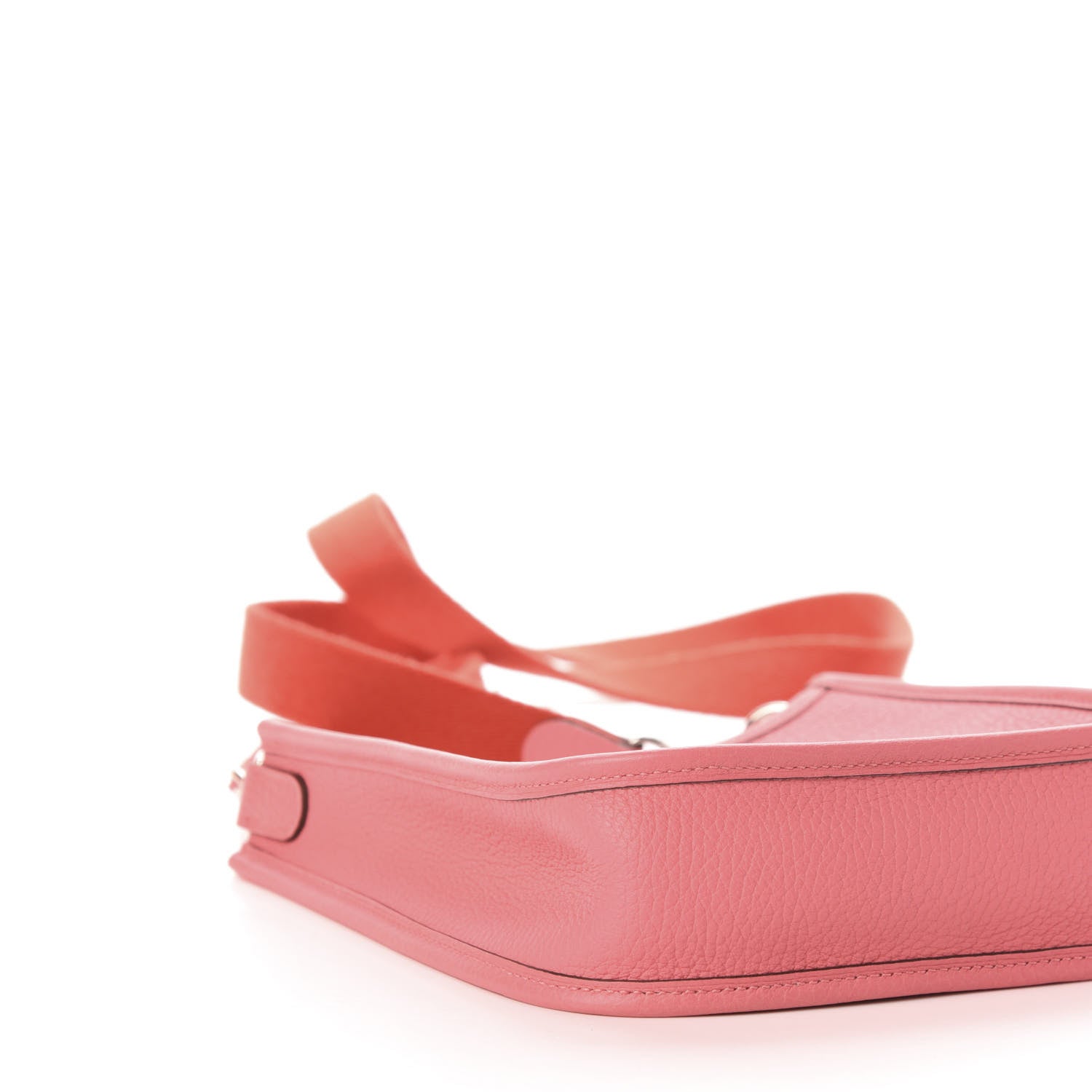 Hermes Taurillon Clemence Amazone Evelyne TPM Rose Azalee Rouge Pivoine 7 of 11