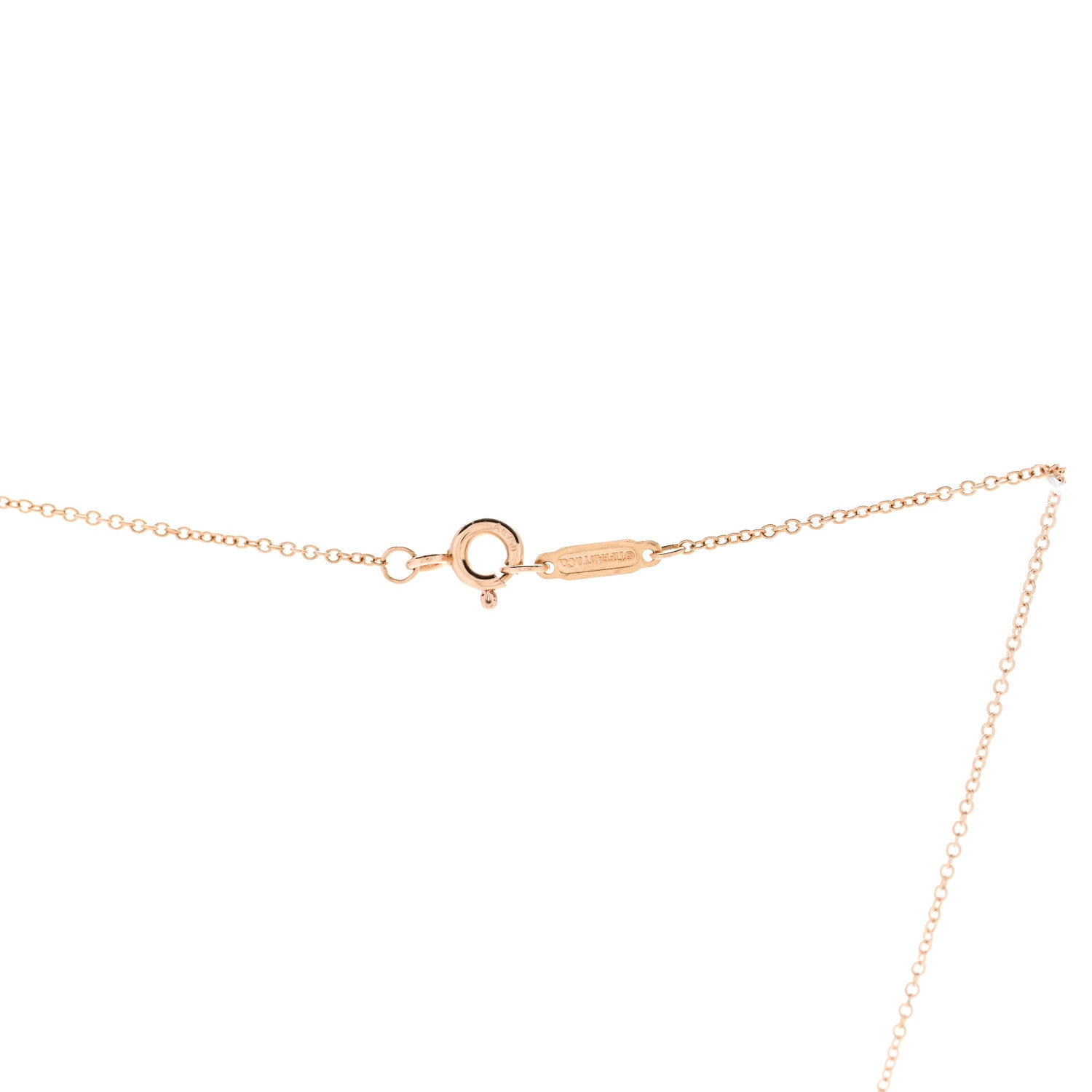 Tiffany 18K Rose Gold Mini Key Pendant Necklace 5 of 5