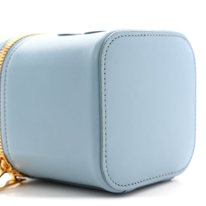 Celine Smooth Calfskin Cuir Triomphe Mini Vanity Case California Blue 9 of 11