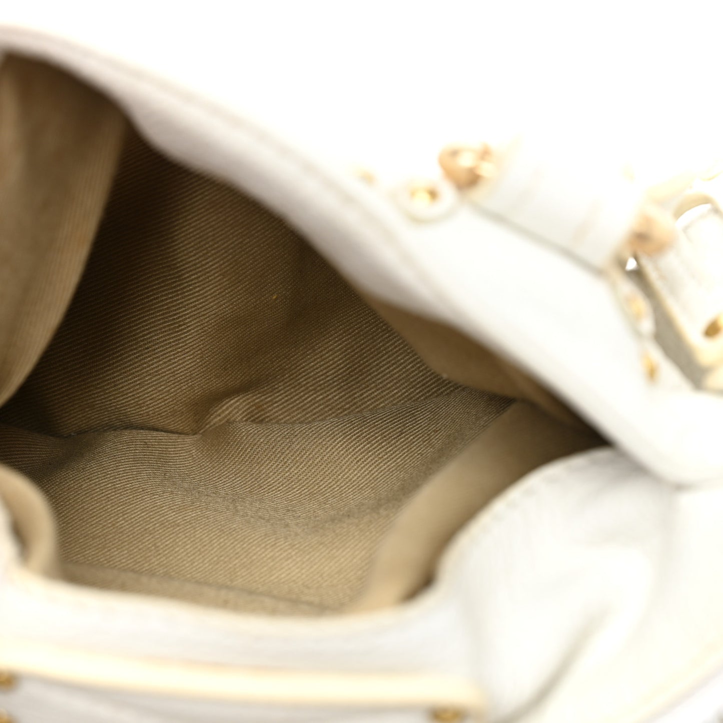Calfskin Small Paddington Satchel White
