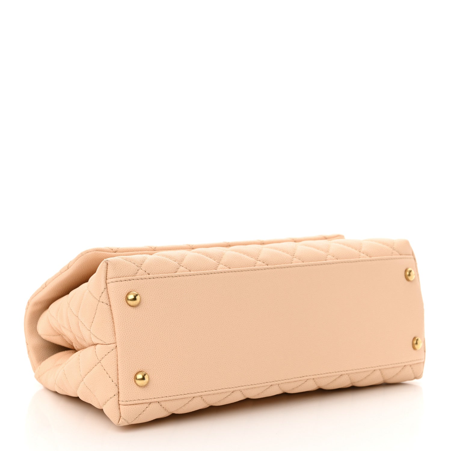 Chanel Caviar Quilted Small Coco Handle Flap Beige 4 of 11