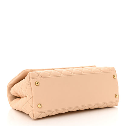 Chanel Caviar Quilted Small Coco Handle Flap Beige 4 of 11