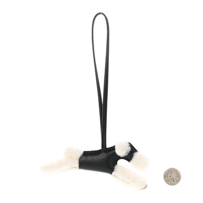 Hermes Milo Lambskin Shearling Budy Charm Black 2 of 4