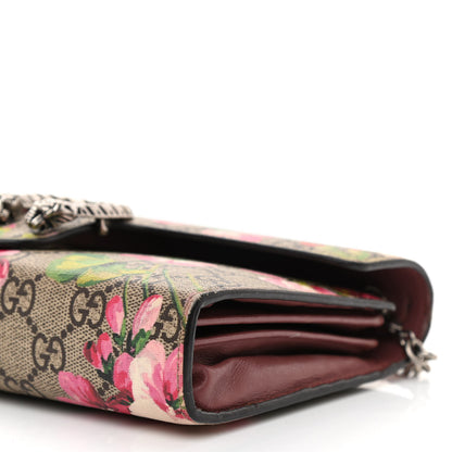 Gucci GG Supreme Monogram Blooms Mini Dionysus Chain Wallet Beige Multicolor Dry Rose 8 of 11