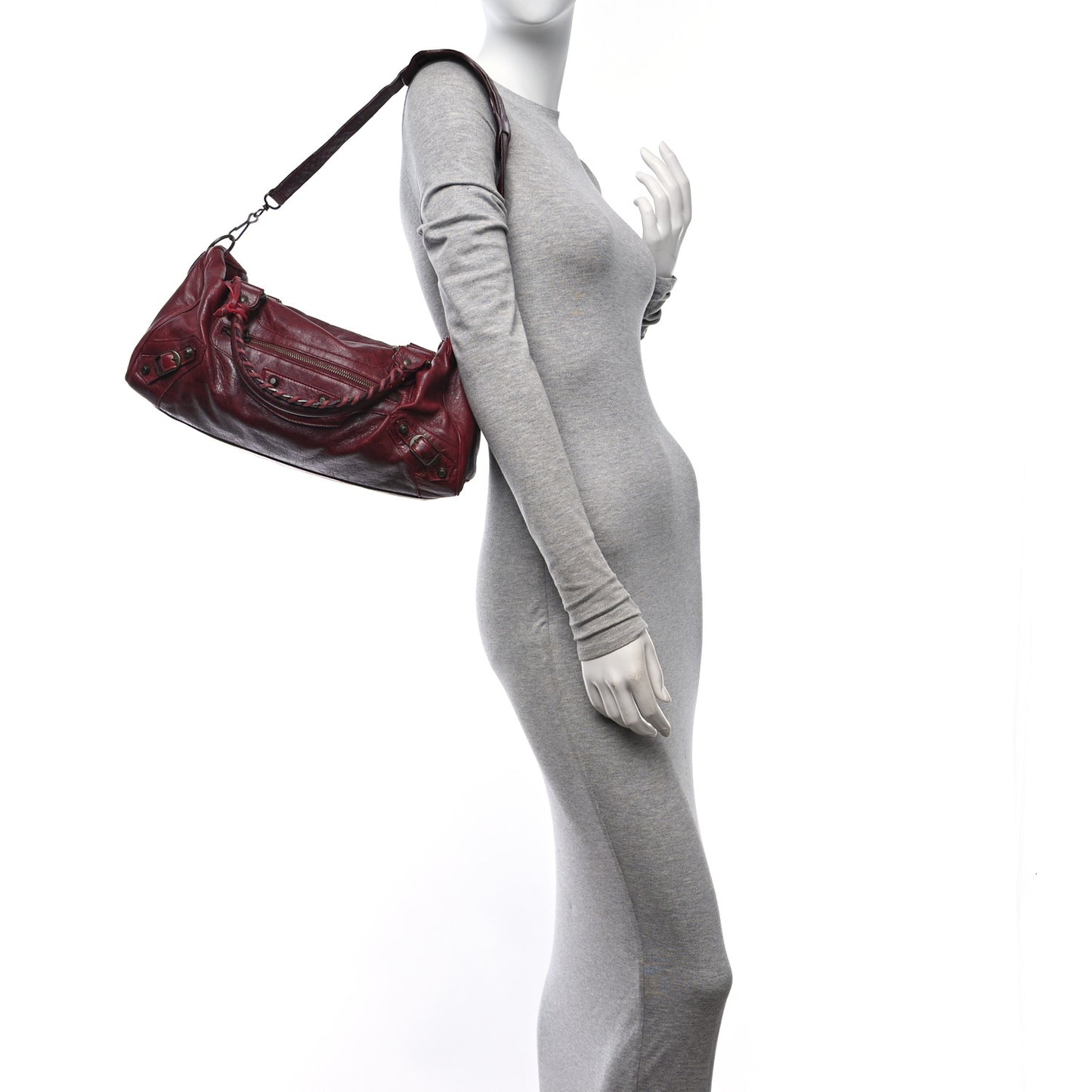 Chevre Classic Hardware Twiggy Rouge Grenat