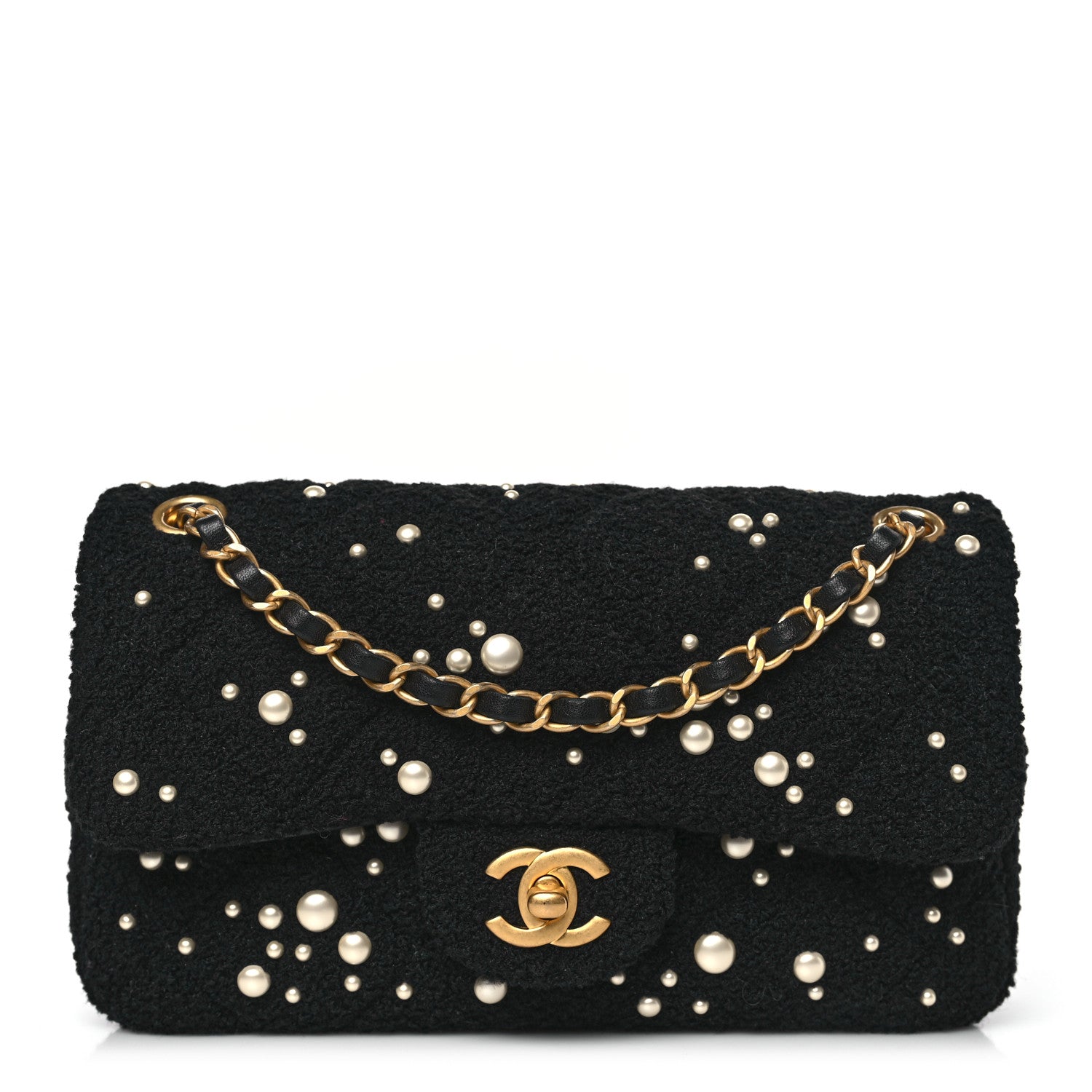 Chanel Tweed Pearl Small Cosmos Flap Black 1 of 9