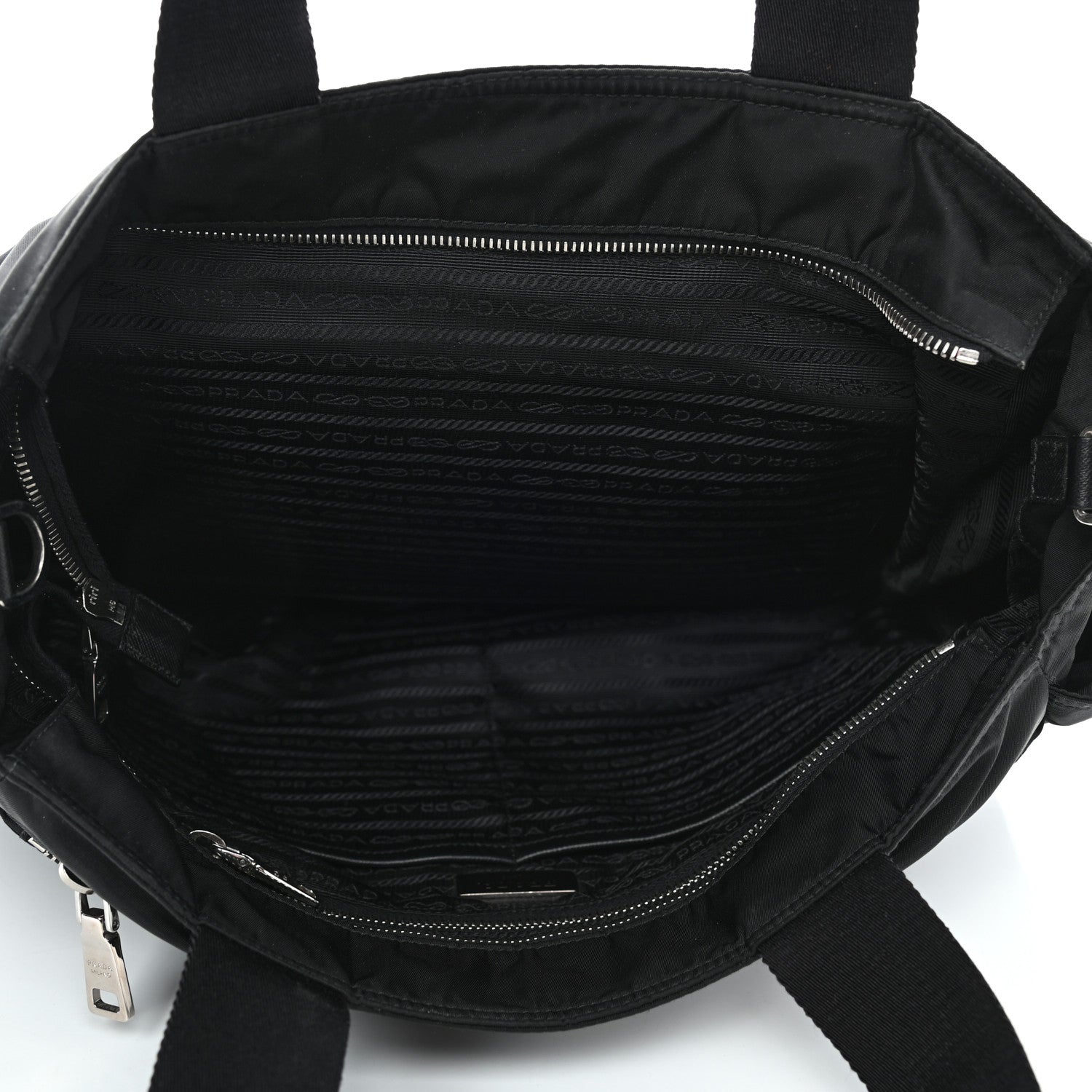 Prada Nylon Vela Baby Bag Black 4 of 4