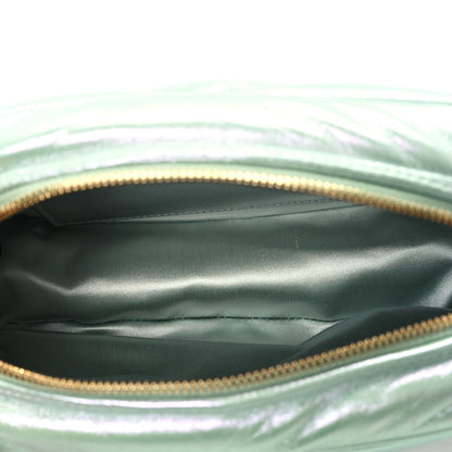 Gucci Iridescent Nappa Chevron Matelasse Small GG Marmont Chain Shoulder Bag Iridescent Salvy Green 5 of 12