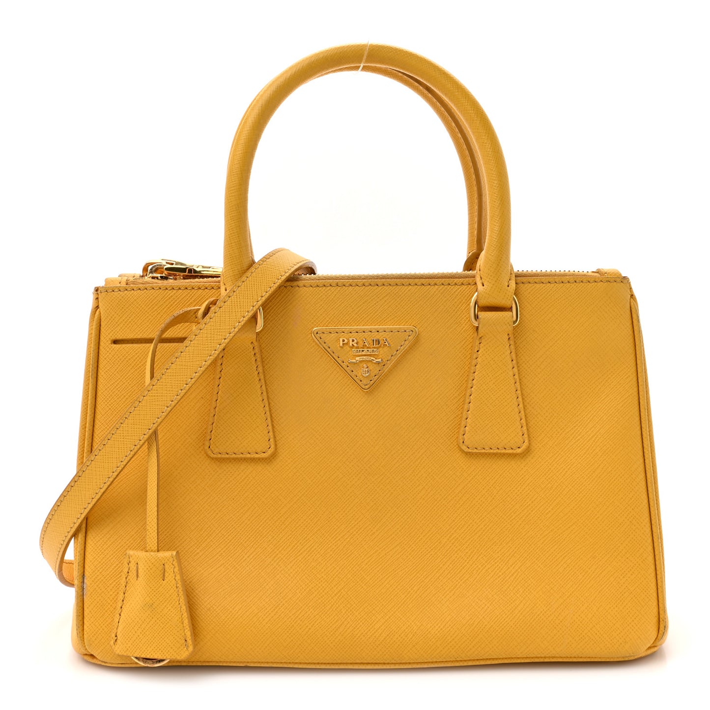 Saffiano Lux Small Galleria Double Zip Tote Soleil