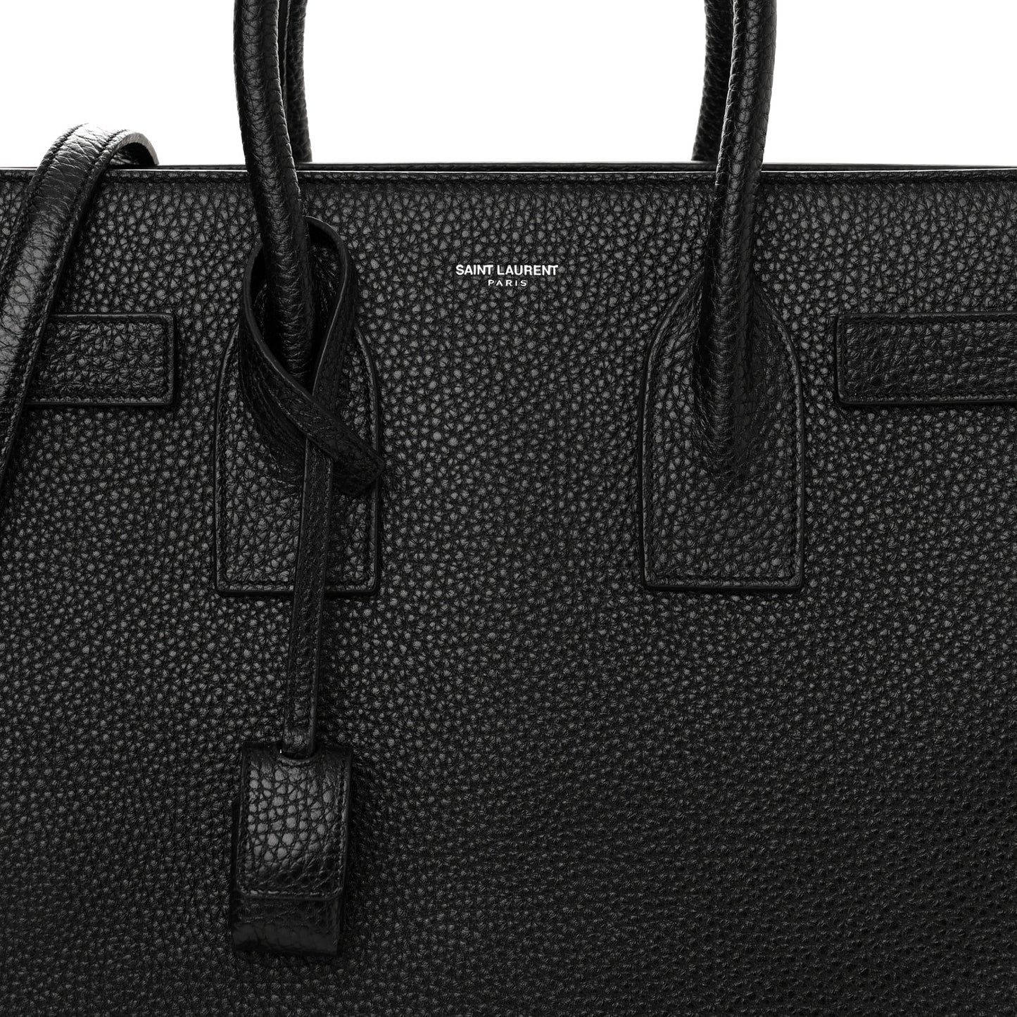 Grained Calfskin Small Sac De Jour Black