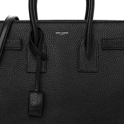 Saint Laurent Grained Calfskin Small Sac De Jour Black 8 of 10