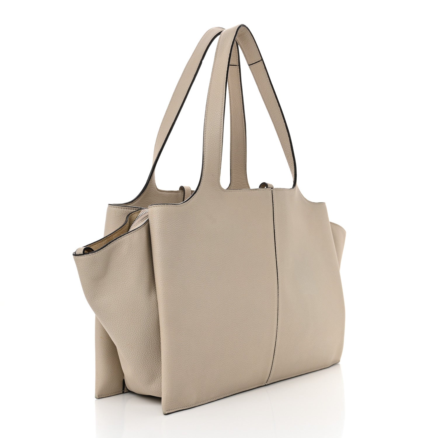 Celine Baby Grained Calfskin Medium Tri-Fold Bag Dune 3 of 12