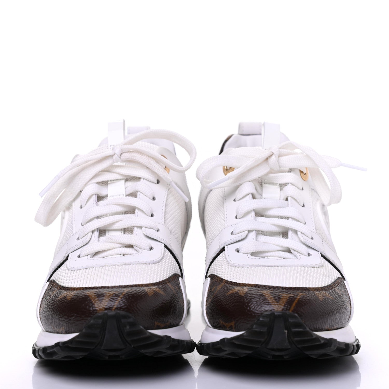 Louis Vuitton Calfskin Monogram Run Away Sneakers 35 White 2 of 10