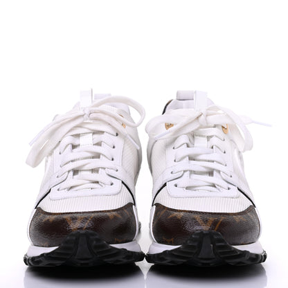 Louis Vuitton Calfskin Monogram Run Away Sneakers 35 White 2 of 10