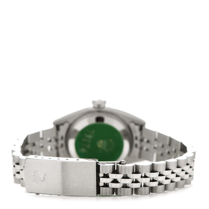 Rolex Stainless Steel 18K White Gold Diamond 26mm Oyster Perpetual Datejust Watch Black 79174 3 of 4