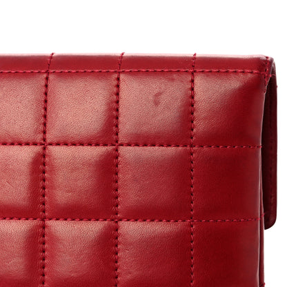 Chanel Lambskin Chocolate Bar Mademoiselle Flap Shoulder Bag Red 14 of 17