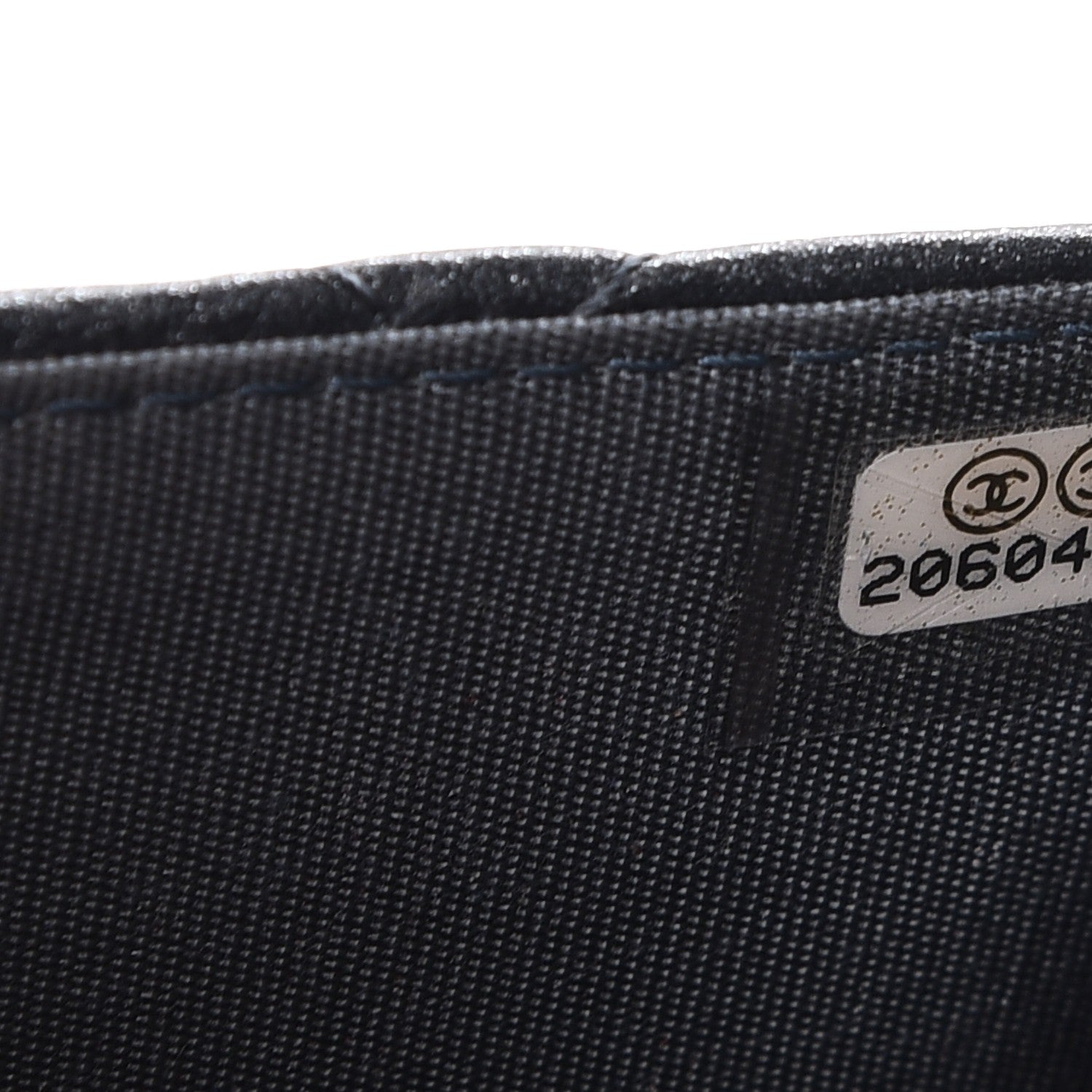 Chanel Metallic Calfskin Quilted Boy Wallet On Chain WOC Charcoal 8 of 9