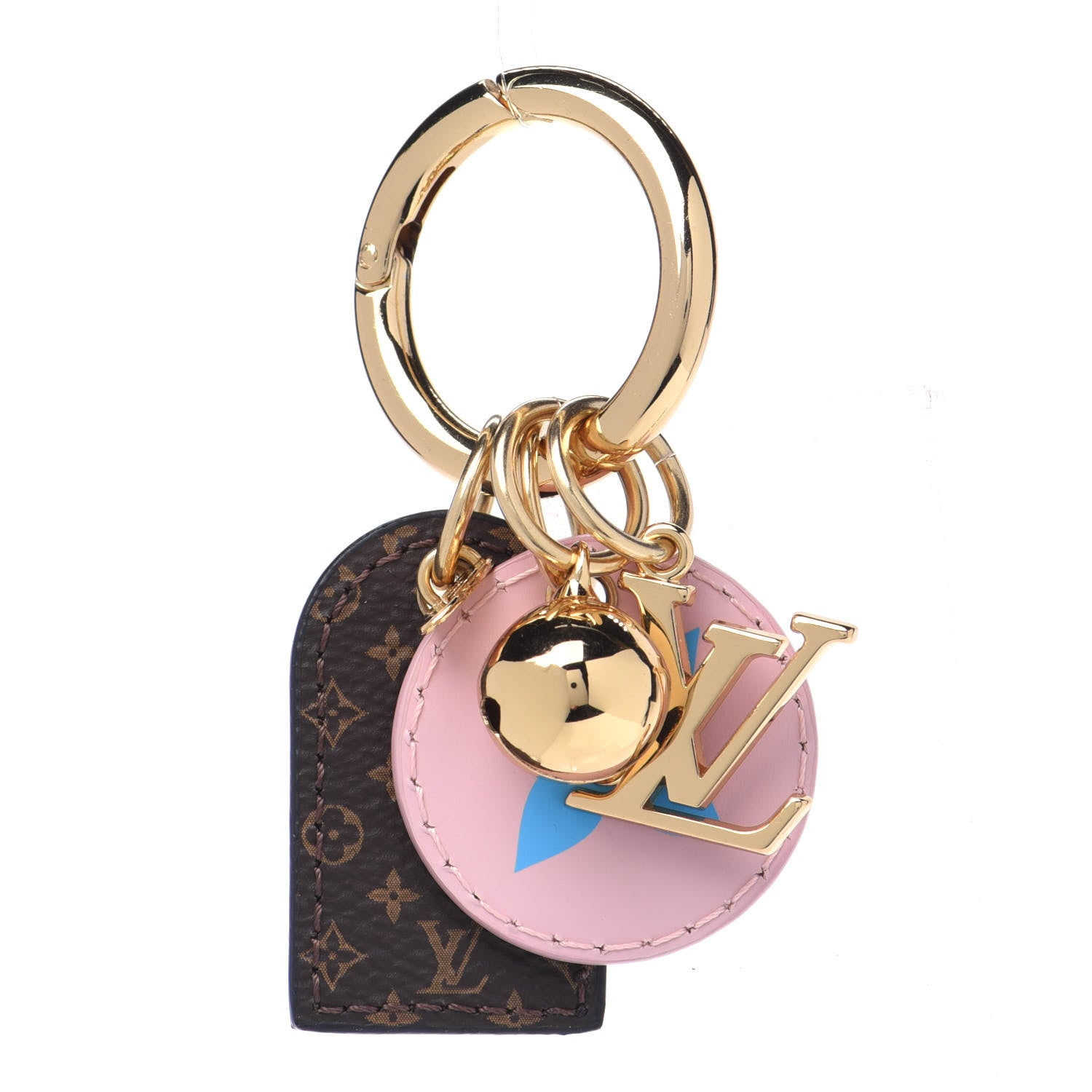 Louis Vuitton Monogram Fetish Lug Tag Bag Charm Brown 1 of 3