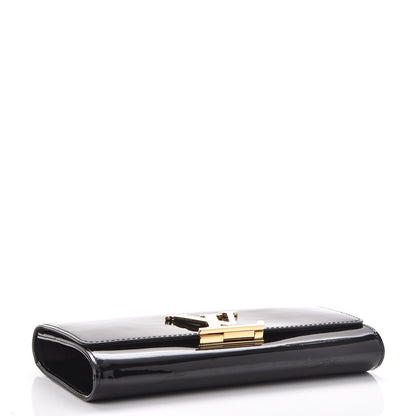 Louis Vuitton Patent Neo Sobe Louise EW Clutch Black 4 of 10