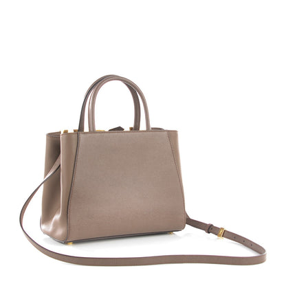 Fendi Vitello Elite Flamingo Petite 2Jours Tote Seppia 3 of 9