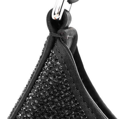 Alexander Wang Calfskin Satin Crystal Embellished Small Legacy Glitter Hobo Black 14 of 15