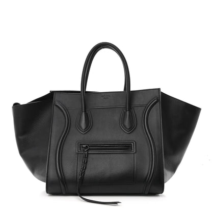 Celine Supple Calfskin Medium Phantom Luggage Black 1 of 10