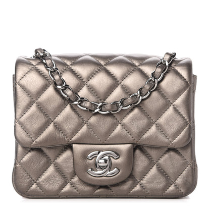 Chanel Metallic Calfskin Quilted Mini Square Flap Bronze 1 of 10