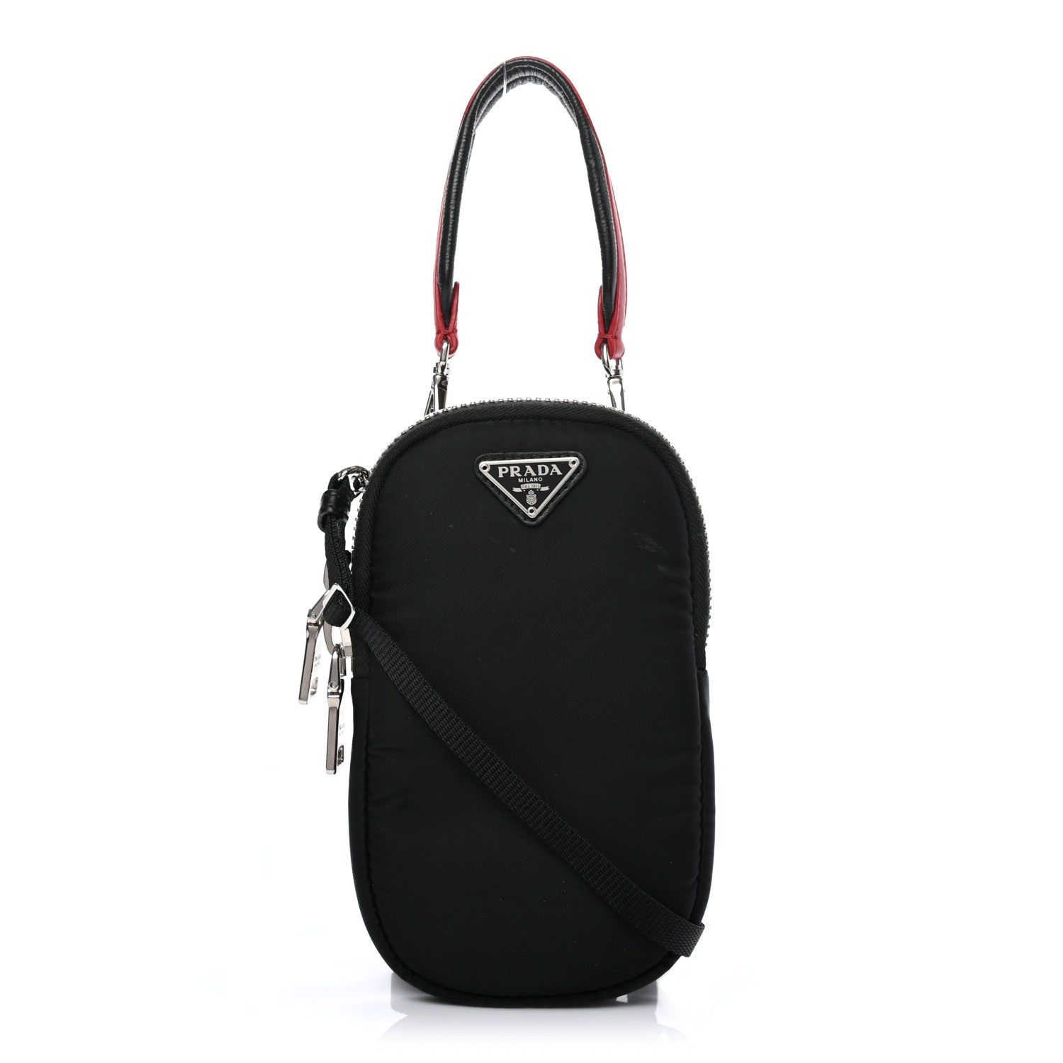 Prada Tessuto Nylon Zip Phone Case Black 1 of 8