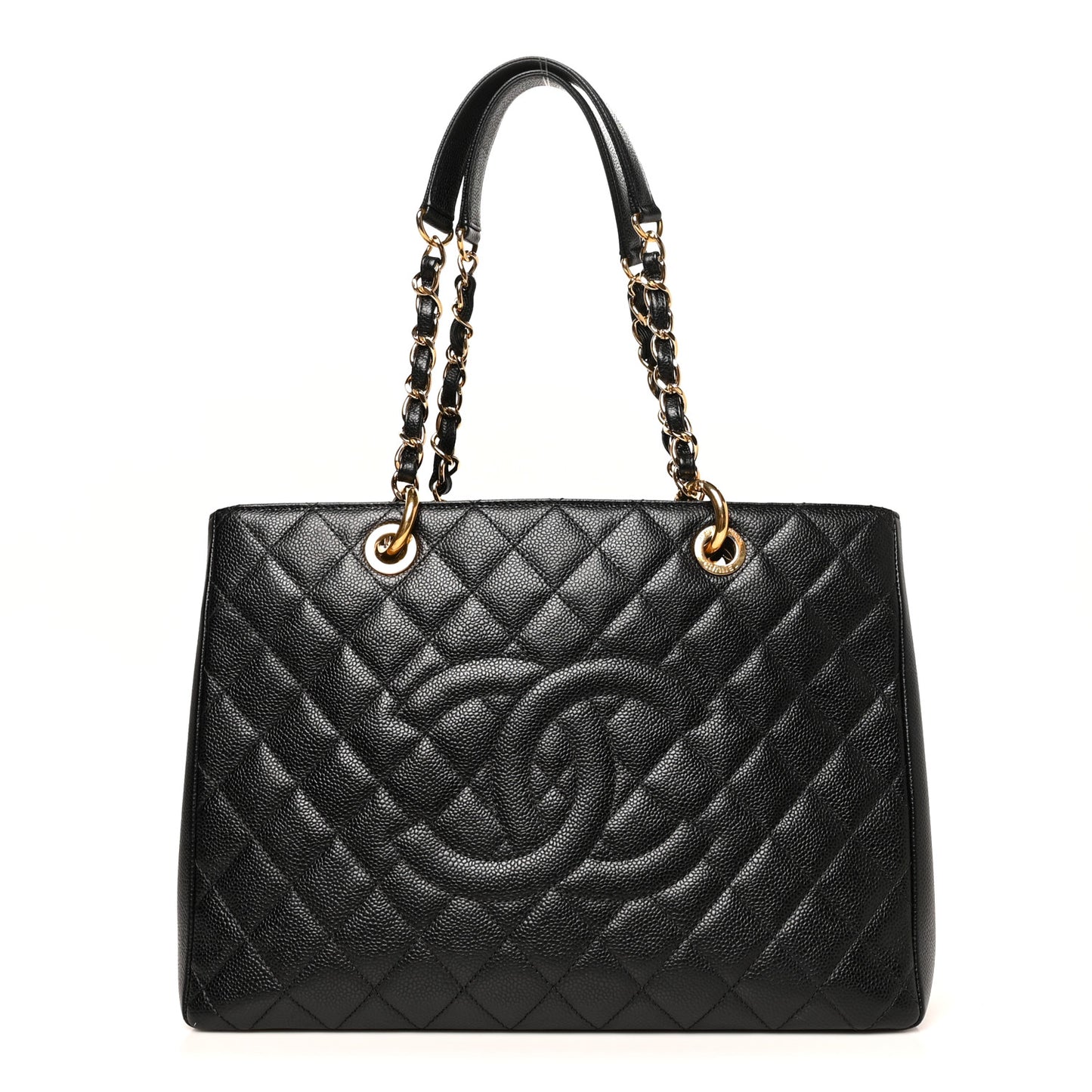 Caviar Quilted Grand Shopping Tote GST Black