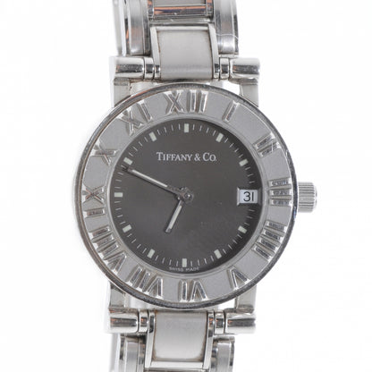 Tiffany Stainless Steel 25mm Atlas Quartz Watch Black 1 of 5