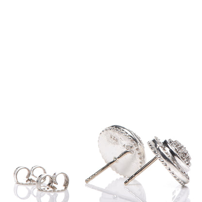 David Yurman Sterling Silver Pave Diamond 8mm Cerise Earrings 3 of 4