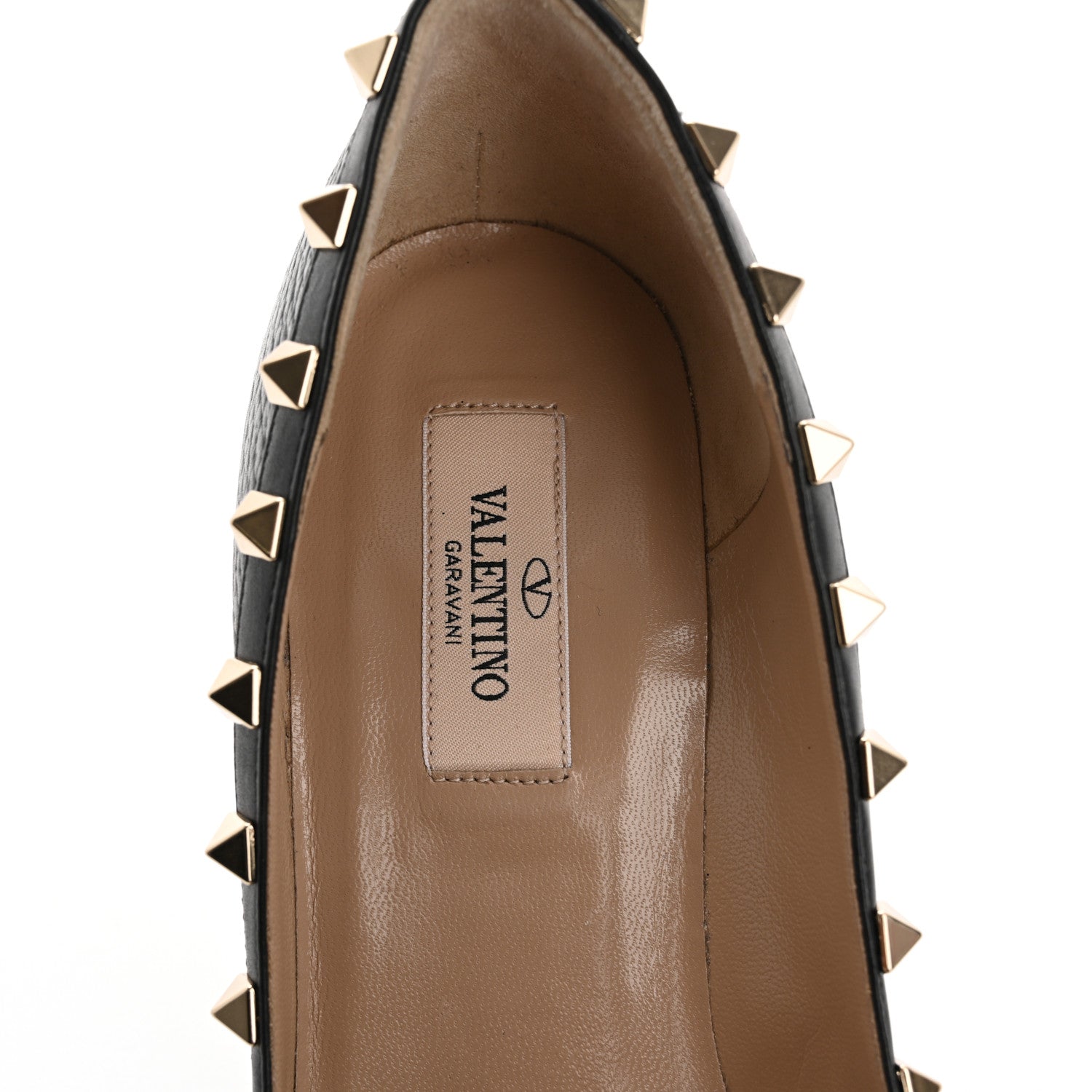 Valentino Garavani Pebbled Calfskin Rockstud 90mm Pumps 39 Black 7 of 12