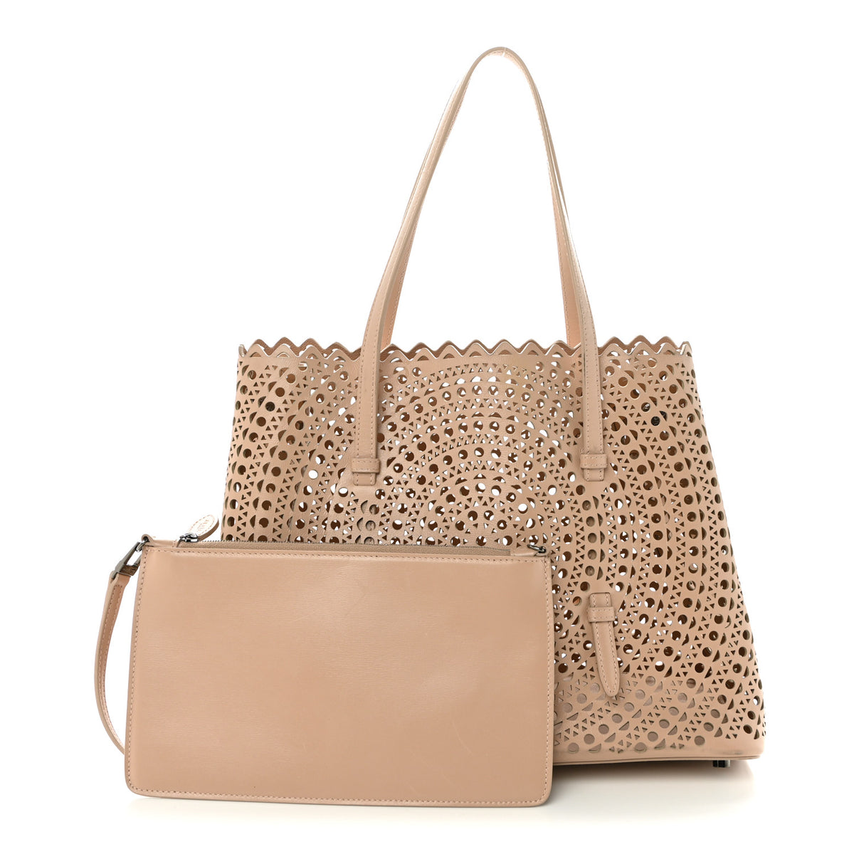 Alaia Calfskin Vienne Mina 32 Bag Sandy 3 of 10