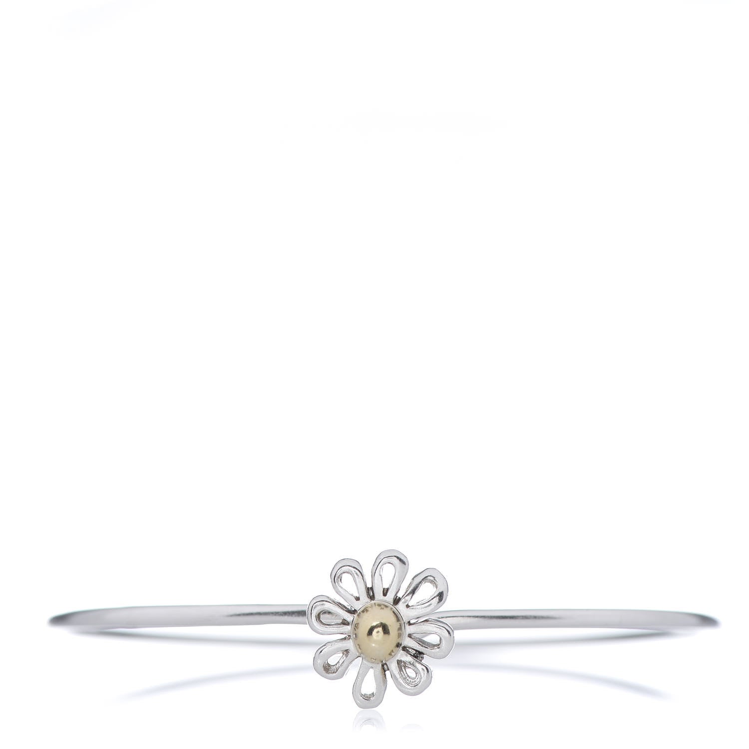 Tiffany Sterling Silver 18K Yellow Gold Paloma Picasso Daisy Bangle Bracelet 1 of 4