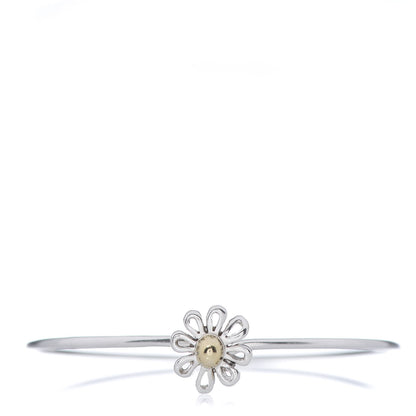 Tiffany Sterling Silver 18K Yellow Gold Paloma Picasso Daisy Bangle Bracelet 1 of 4