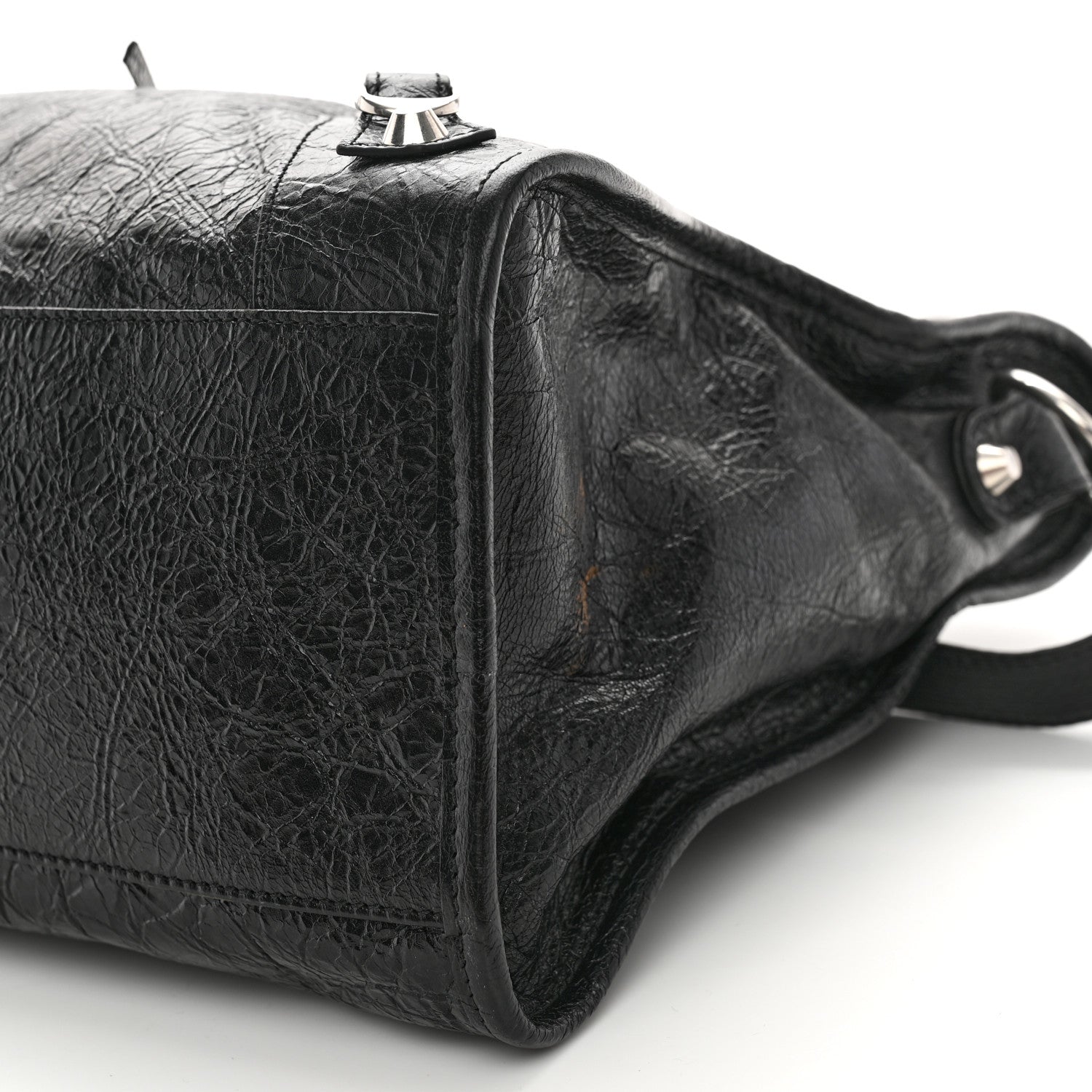 Balenciaga Agneau Arena Silver Hardware Medium Le City Black 9 of 9