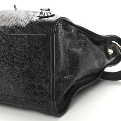 Balenciaga Agneau Arena Silver Hardware Medium Le City Black 9 of 9