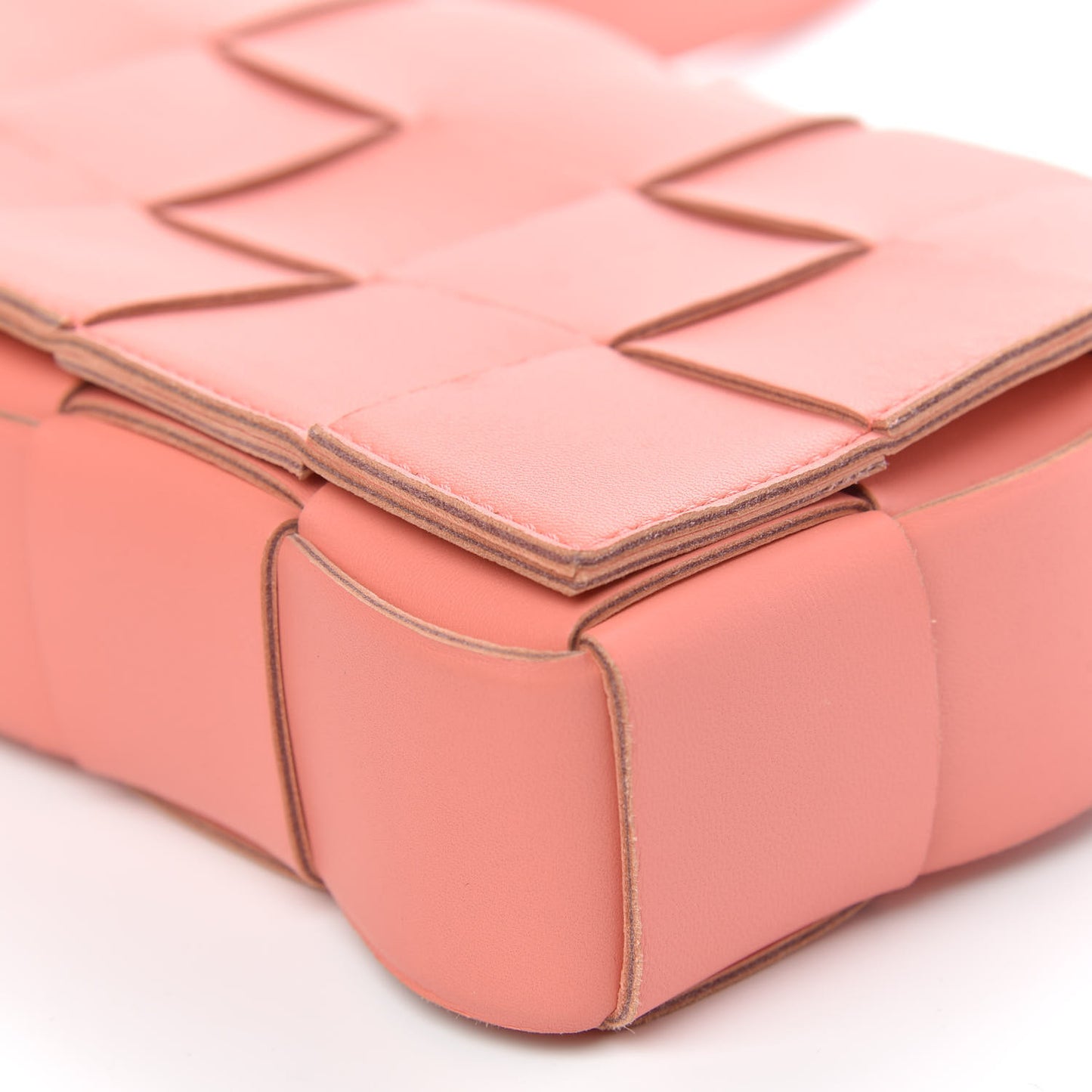 Nappa Maxi Intreccio Cassette Bag Peach