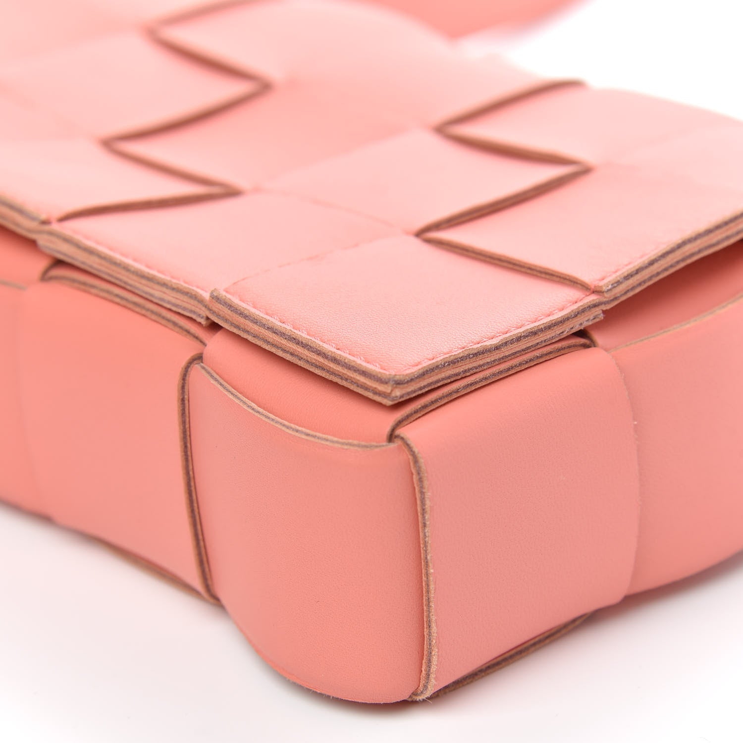 Bottega Veneta Nappa Maxi Intreccio Cassette Bag Peach 9 of 9